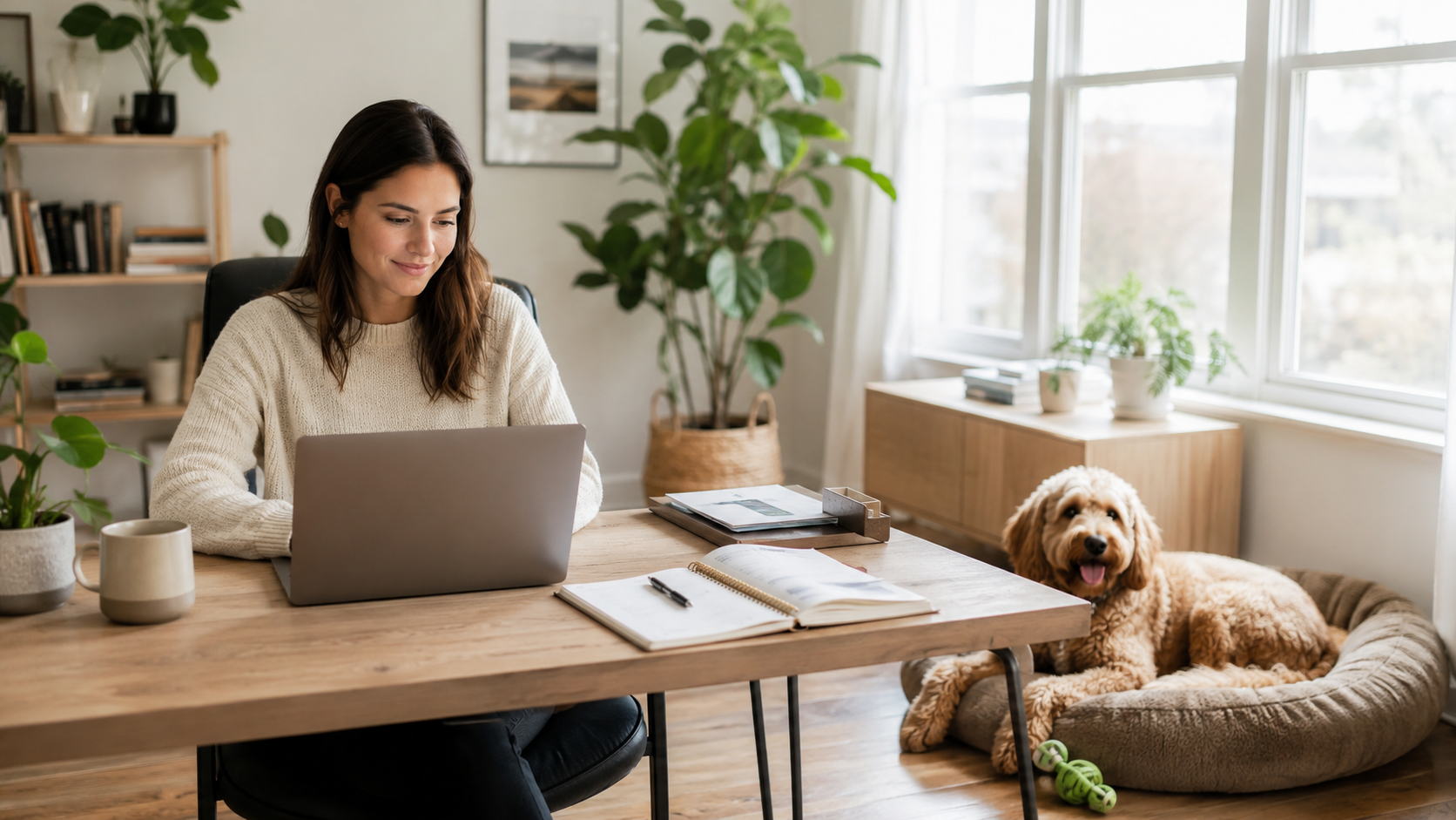 O impacto da rotina de trabalho híbrida na vida dos cães brasileiros