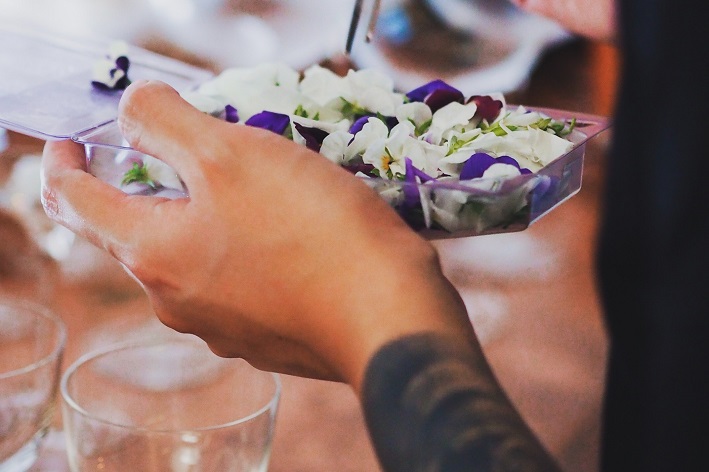 Flores comestíveis para salada