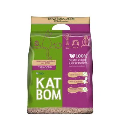 areia para gato natural Katbom