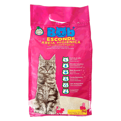 areia higiênica natural para gatos Bob Esconde