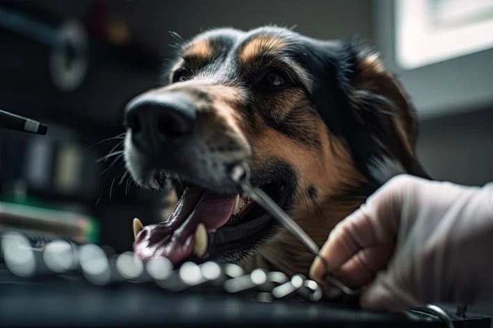 cachorro com aparelho