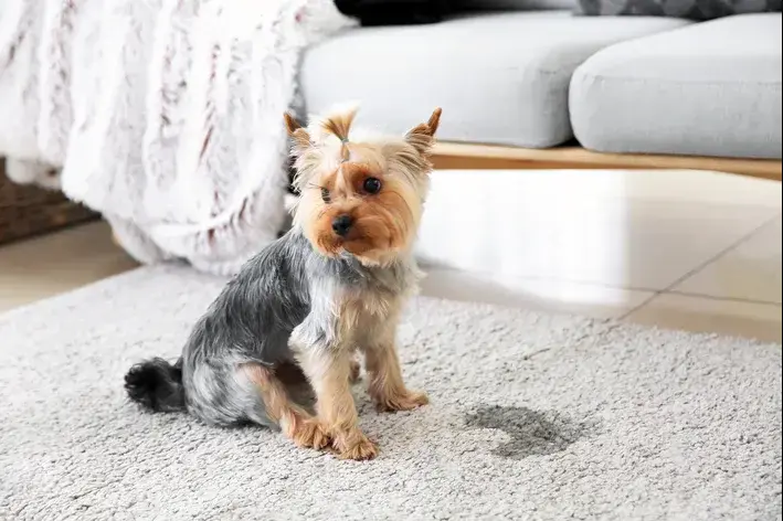 Xixi no lugar certo O que passar no chão para o cachorro não urinar