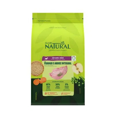 saco de ração Guabi Natural cães filhotes