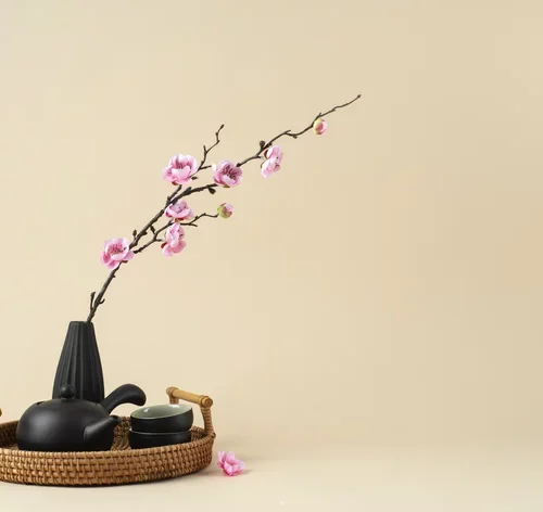 vaso com ikebana