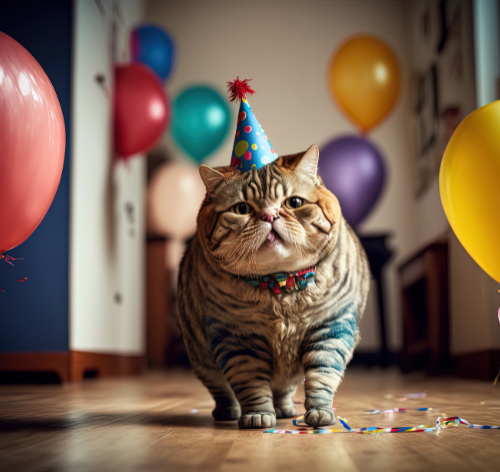 aniversário de gato