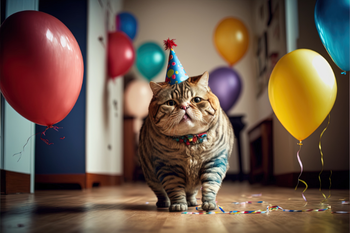 aniversário de gato