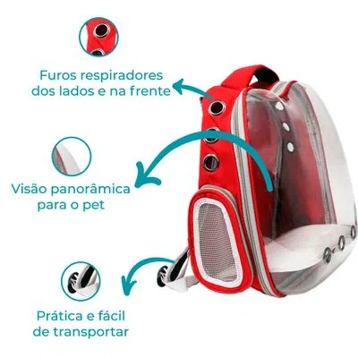 Mochila para cachorro e gato