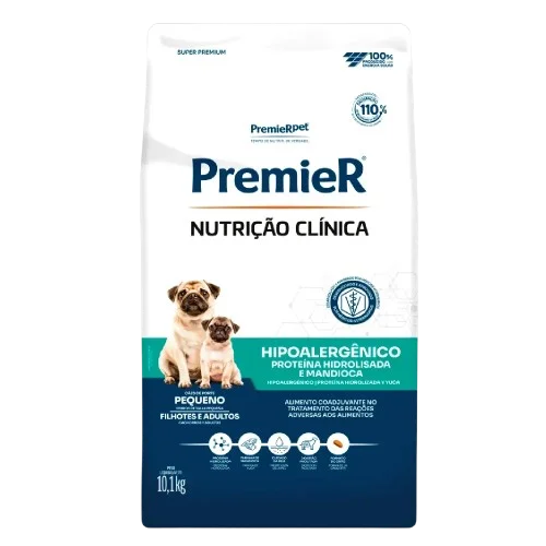 Ração Premier Nutrição Clínica Hipoalergênico Cães Raças Pequenas Proteína Hidrolisada
