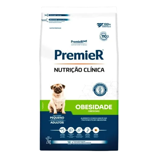 Ração Premier Nutrição Clínica Obesidade Cães Adultos Pequeno Porte 2 kg