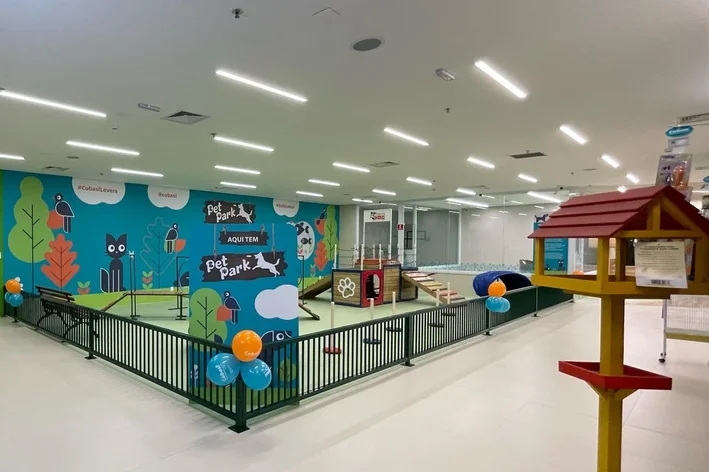 Espaço pet park na Cobasi Alto de Pinheiro