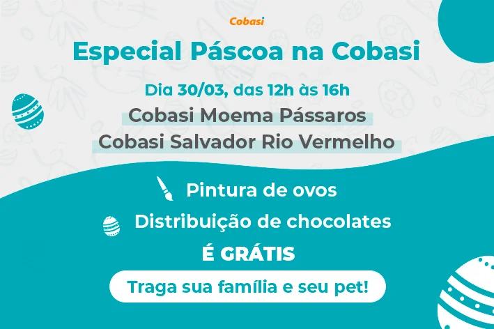 especial de páscoa da Cobasi convite