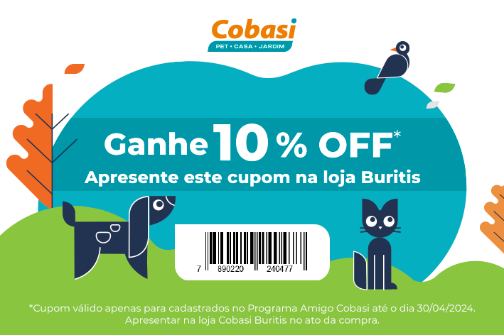 voucher de desconto cobasi buritis