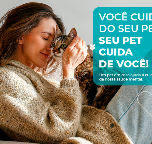 tutora com seu animal de estimção cuidadno da saúde mental