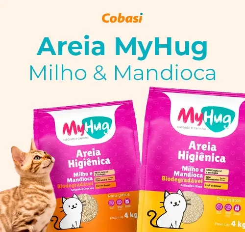 embalagem My Hug areia biodegradavel para gatos