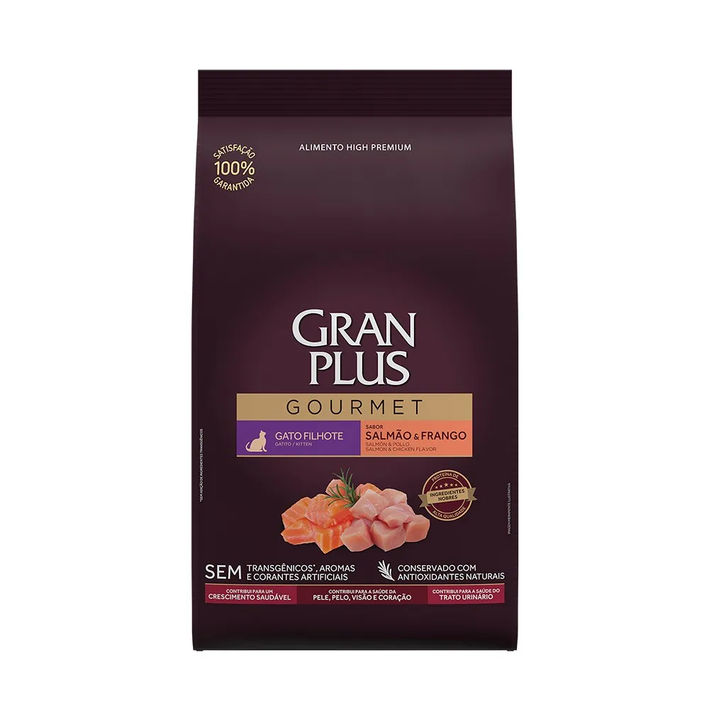 Gran Plus Gourmet Gato Filhote Salmao E Frango