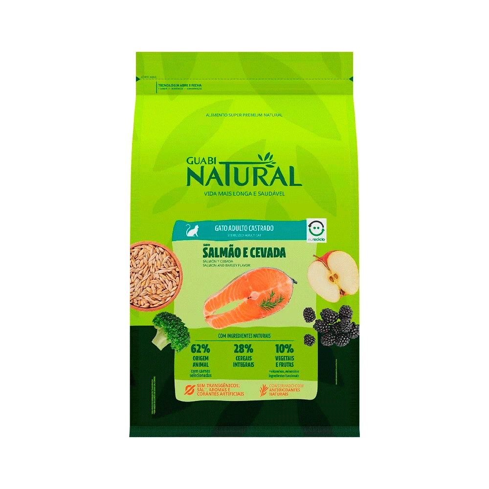 Racao Guabi Natural Gatos Castrados