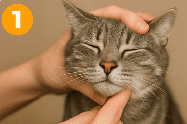 como dar comprimido para gatos passo 1