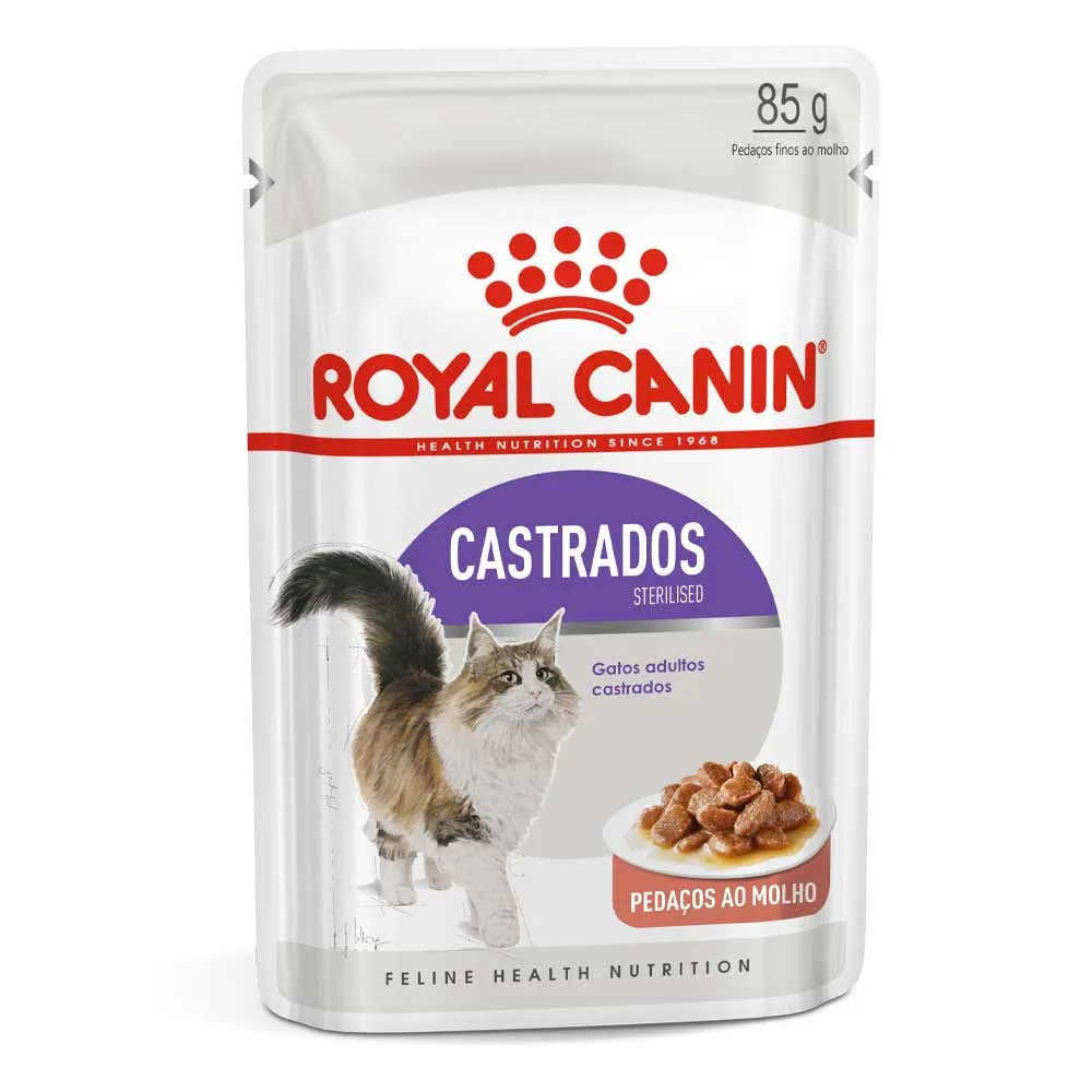 Ração Úmida Royal Canin Gatos Castrados Adultos Pedaços ao Molho