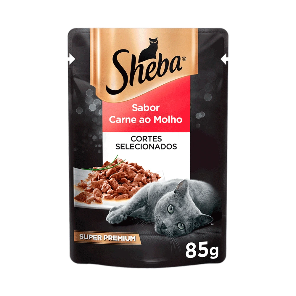 Ração Úmida Sheba Gatos Adultos Carne ao Molho