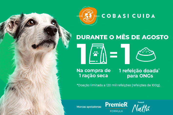 imagem de Aniversário Cobasi Cuida 2026: transforme sua compra em refeições para pets de ONGs