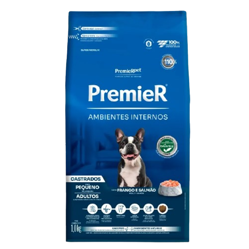 Ração Premier Ambientes Internos Cães Castrados